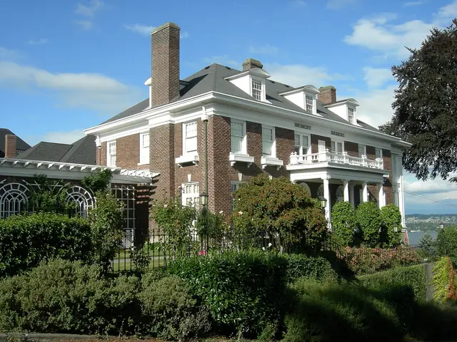 A brick Colonial Revival mansion in Madrona, Seattle